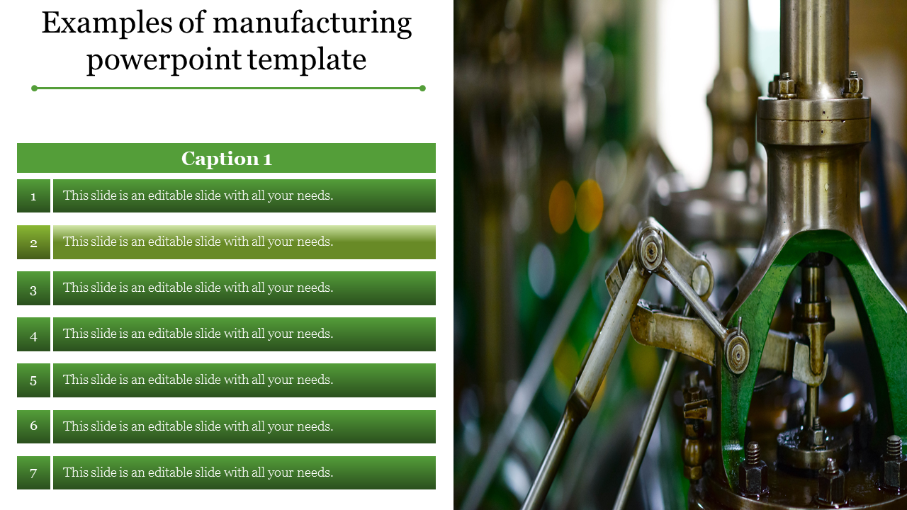 Free - Effective Manufacturing PowerPoint Template For Presentation
